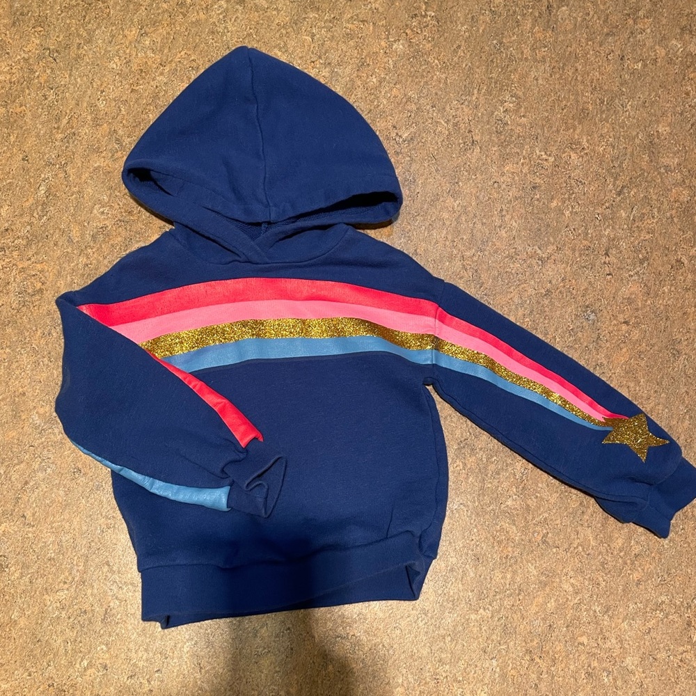 Tucker + Tate Girls Rainbow Shooting Star Hoodie - Size 6